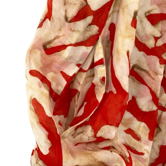 Diane Von Furstenberg Silk Cotton Coral Reef Print Dress - Picture 9 of 9
